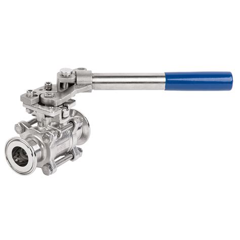 3PC Clamped End Sanitary Ball Valve With ISO 5211 Direct Mounting Pad