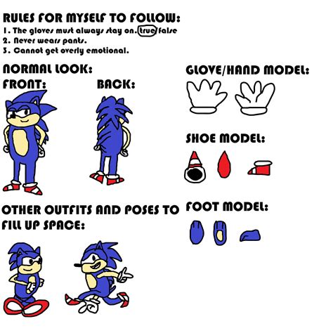 Sonic Model Sheet By Mysteryman217 On Deviantart