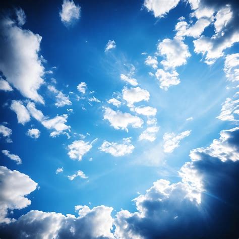 Premium AI Image | Sunny day blue sky with clouds