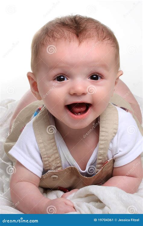 Happy Baby Boy Stock Image Image Of Portrait Happy 19704361