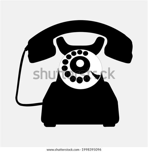 Black Retro Telephone Icon Vector Stock Vector (Royalty Free) 1998395096 | Shutterstock