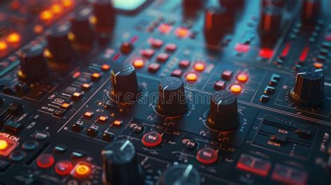 Highly Detailed Close Up of a Realistic Audio System Controller ...