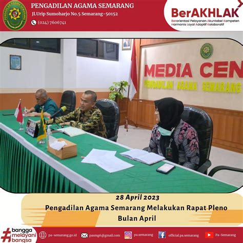 Pengadilan Agama Semarang Adakan Rapat Pleno Bulan April