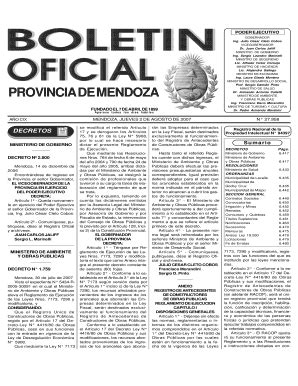 Fillable Online Gobernac Mendoza Gov Provincia De Mendoza