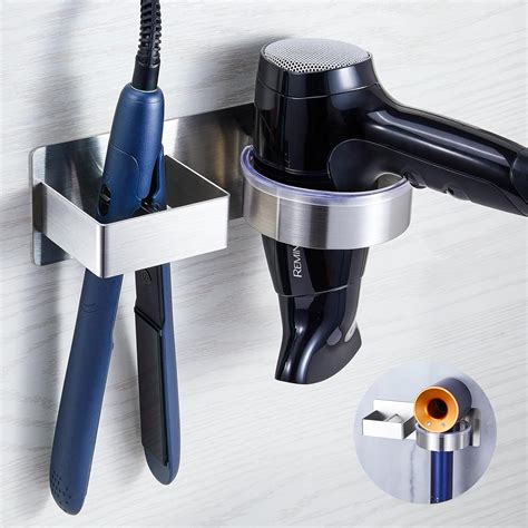 Hair Dryer Holder Wall Mount Hair Tool Organizer Stainless Steel Hair Dryer