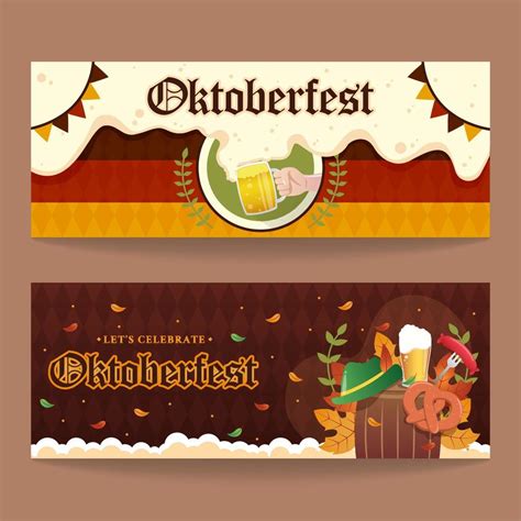 oktoberfest illustration horizontal banner design 11424534 Vector Art ...