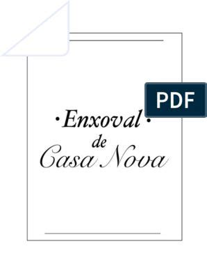 Lista Enxoval De Casa Nova Recem Casados PDF Checklist Nova