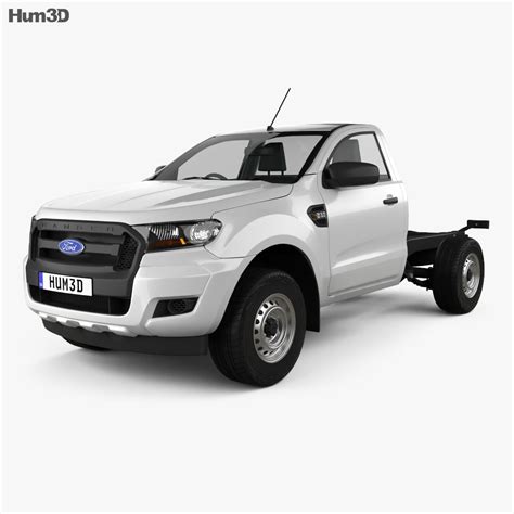 Ford Ranger Cabina Simple Chassis Xl 2018 Modelo 3d Descargar Pickup