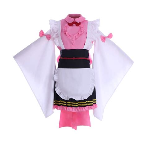 Buy Anime Demon Slayer Nezuko Kochou Shinobu Cosplay Costume Maid Dress