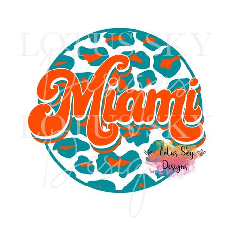 Miami Retro Leopard Print Circle Instant Download Svg And Png Files