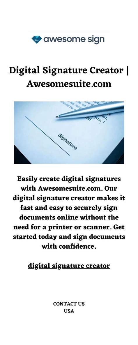 Digital Signature Creator Awesome Enterprises Pvt