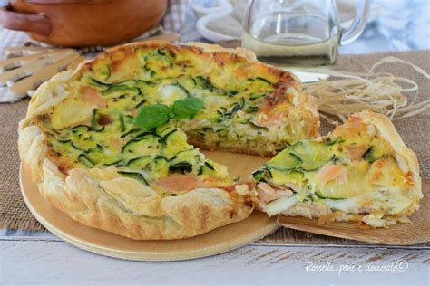 TORTA ZUCCHINE E Salmone Salata ANTIPASTO Quiche Veloce