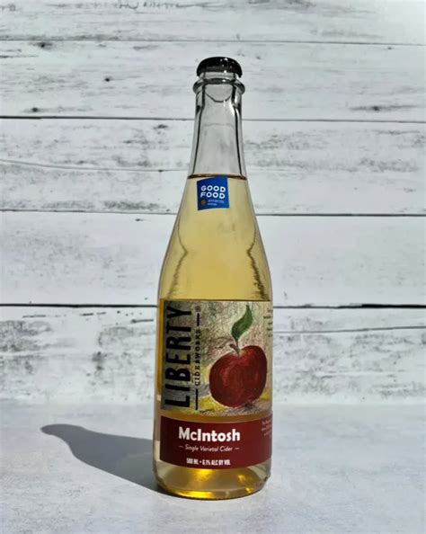 Liberty Ciderworks Mcintosh Single Varietal Cider 500 Ml Press