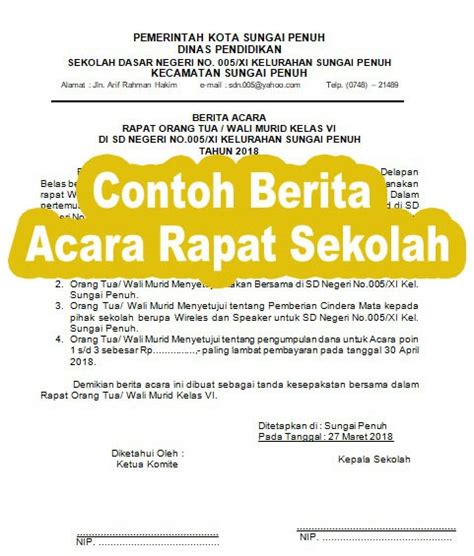 Detail Contoh Berita Acara Hasil Rapat Koleksi Nomer 23