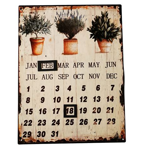 EUROVILAG TRENDSHOP - Kalender LAVENDEL LANDHAUS Jahreskalender Shabby
