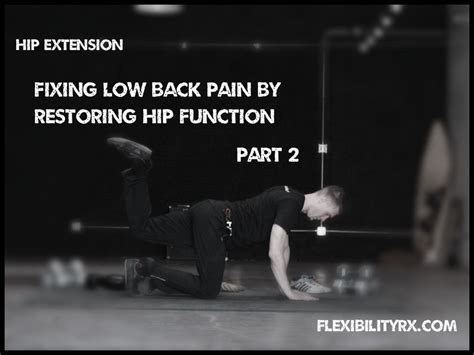 Fix Low Back Pain: Improve Hip Extension | FlexibilityRx - Performance ...