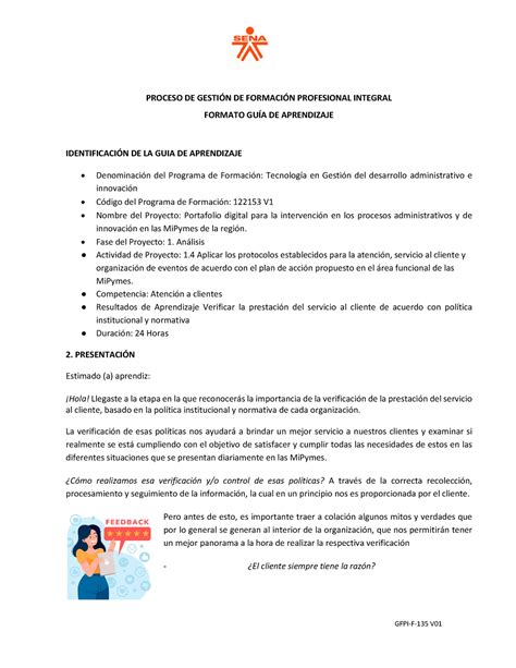 GFPI F 135 Guía de Aprendizaje 4 PROCESO DE GESTIÓN DE FORMACIÓN