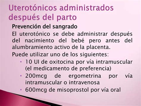 Uso De Uterotonicos Ppt