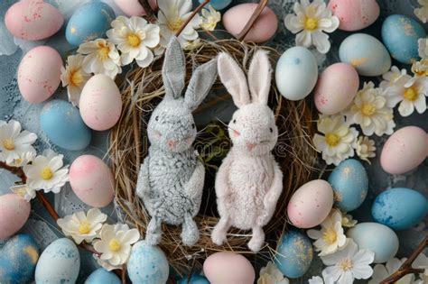 Happy Easter Lavender Blue Eggs Arimathea Basket White Handwritten