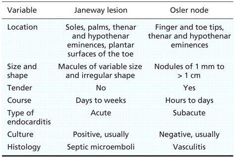 Osler Nodes and Janeway Lesions - SelahanceDonaldson