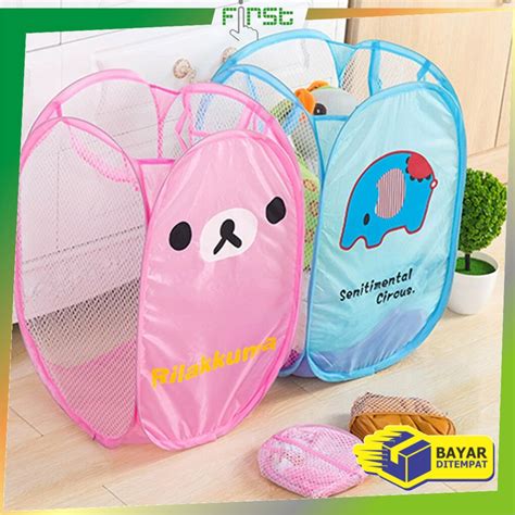 Jual Fh C Keranjang Baju Kotor Lipat Karakter Laundry Bag