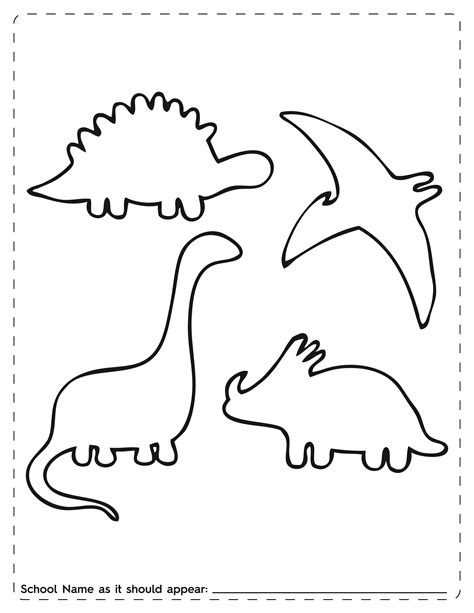 Printable Cut Out Dinosaur Template - Printable Templates