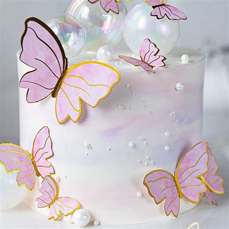 Adornos De Mariposa Para Pastel De Feliz Cumplea Os Decoraci N De