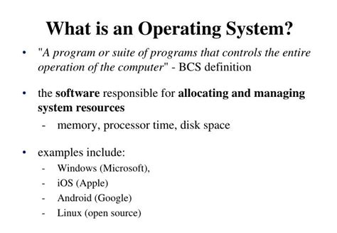 Ppt Types Of Operating System Powerpoint Presentation Id 6797410