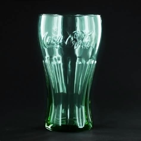 16 Oz Libbey Glassware Green Coca Cola Flared Glass