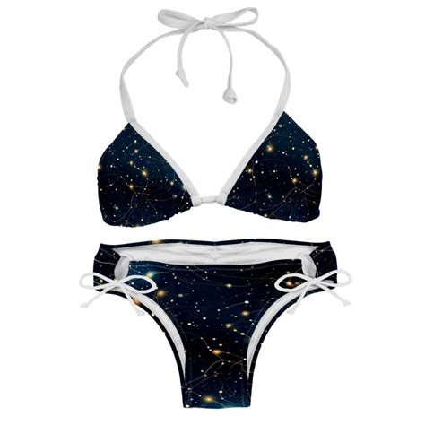 Constellation Women S Swimwear Bikini Set With Detachable Sponge And