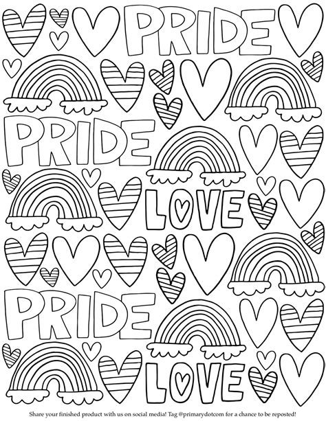 6 Free Downloadable Coloring Pages To Celebrate Pride A Blog By Primary Gay Pride Colors