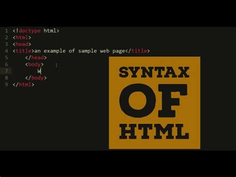 Basic Syntax Of Html How To Write Html5 In Sublime Text Html Syntax