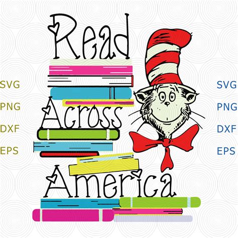 National Read Across America Day Cat In The Hat Svg Dr Seuss Svg Png Dxf Vector For Cricut Artofit