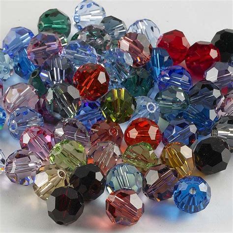 Swarovski® Crystals 4mm Round Bead Assortment Glass Bead Crafts Crystal Beads Swarovski