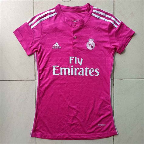 Jual Jersey Real Madrid Pink 2014-2015 Away Wanita Second Original ...