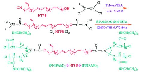 Scheme 1. Schematic diagram of synthesis of representative (PNIPAM ...