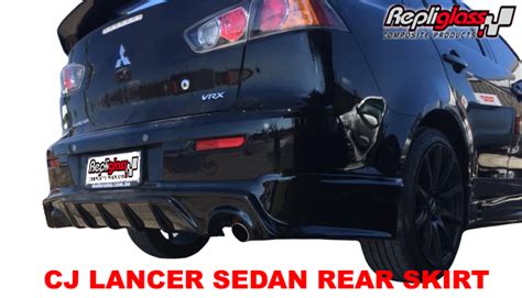 Cj Lancer Sedan Rear Bumper Bar Skirt Diffuser Twin Exhaust Outlet