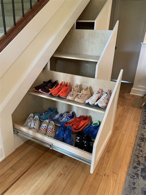 20 Awesome Shoe Rack Ideas On Stairs For You Stairs And Space Are Two