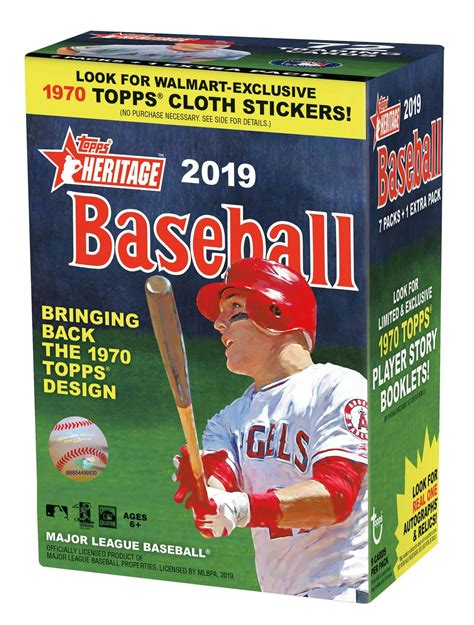 2019 Topps Heritage Baseball 8 Pack Blaster Box Da Card World