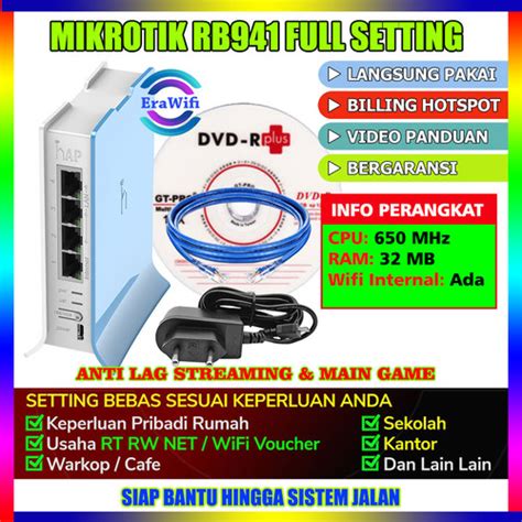 Jual Mikrotik Rb941 2nd Tc Hap Lite2 Full Setting Siap Pakai