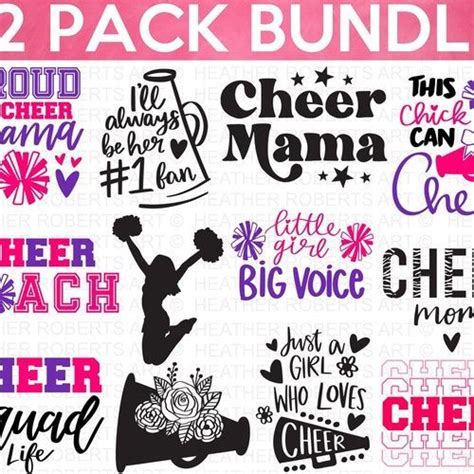 Cheer Svg Bundle Cheerleading Svg Cheerleader Svg Cheerleading Quote