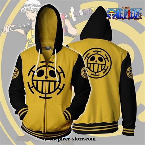 One Piece Trafalgar Law Zip Up Hoodie Cosplay One Piece Store