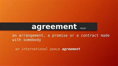 Meaning Of Agreement Definition Of Agreement YouTube