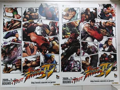 Street Fighter 4 Original Poster 36 X 24 Capcom Ser Of 2 Sf4 Hobbies And Toys Toys And Games