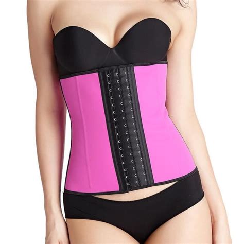 Bustier Corset Ceinture Amincissante En Latex Avec Os En Acier