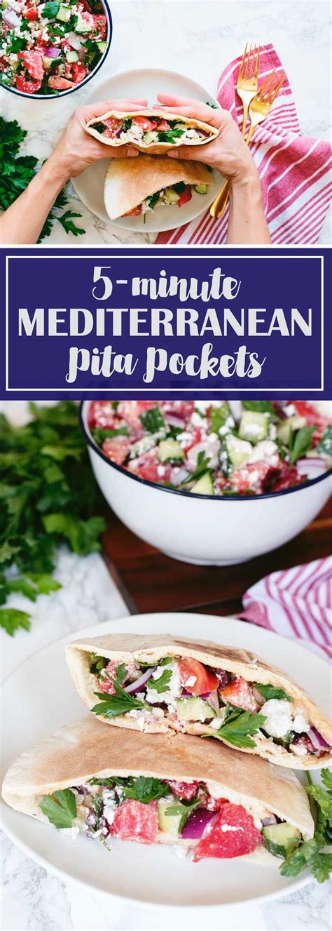 Mediterranean Pita Pockets Recipe + Video | Recipe | Pita pocket ...