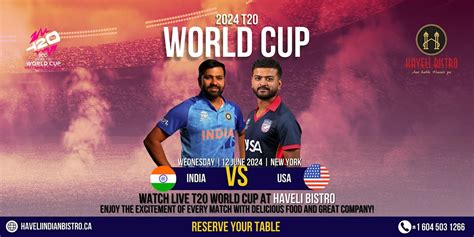 India Vs Usa Icc Mens T20 World Cup 2024 Live At Haveli Indian Bistro