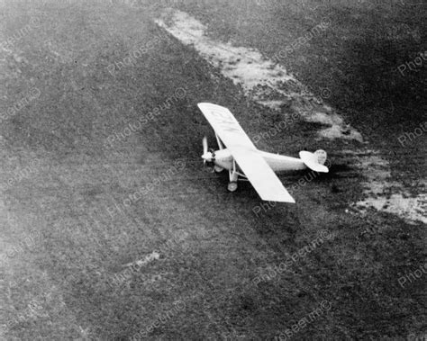 Charles Lindberghs Airplane Aerial View Vintage 1920s Reprint 8x10 Old