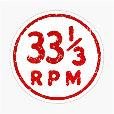 33 13 Rpm Vinyl Lp Record Speed Sticker For Sale By Edwasamy82