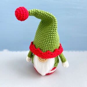 Christmas Elf Gnome Crochet Pattern, Holiday Gnome Pdf, Santas Helper ...